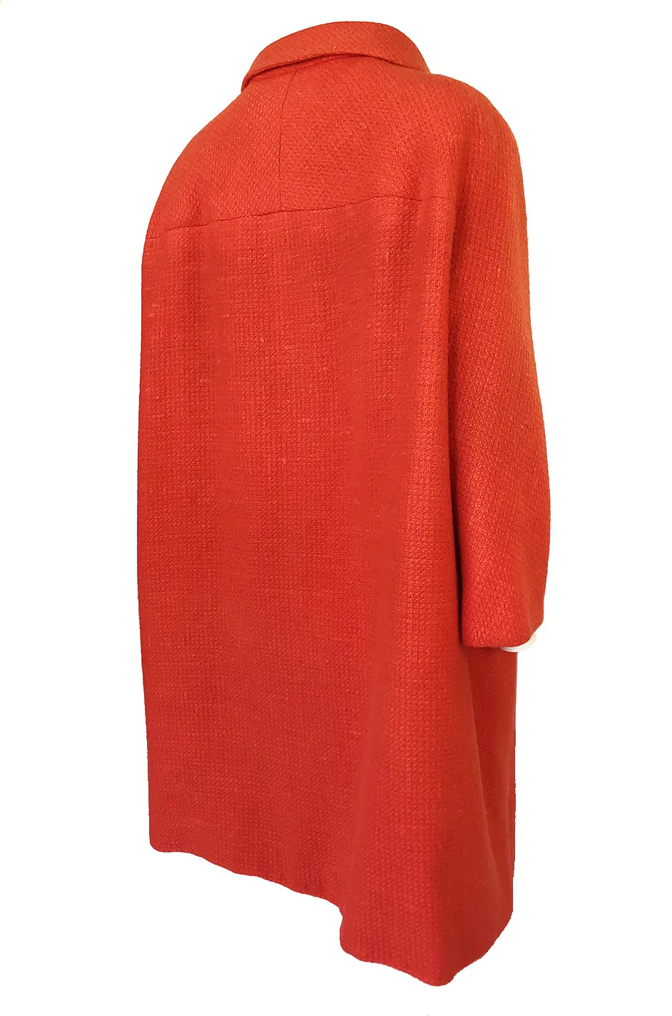 Late 1950s, Early 1960 Eisa by Cristóba Balenciaga Couture Orange Coat