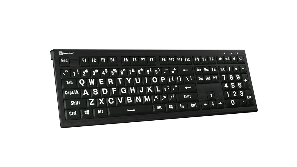 LogicKeyboard Largeprint White-on-Black - ASTRA 2 Backlit Keyboard