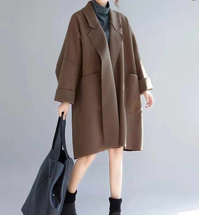 Loose Women Coat Winter Wool Coat Plus Size Coat