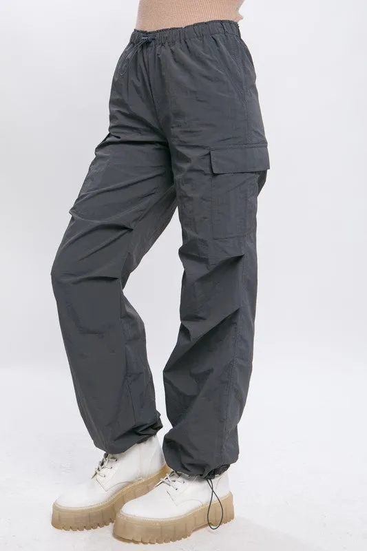 LOVE TREE Loose Fit Parachute Cargo Pants