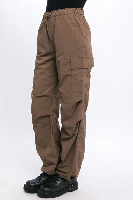 LOVE TREE Loose Fit Parachute Cargo Pants