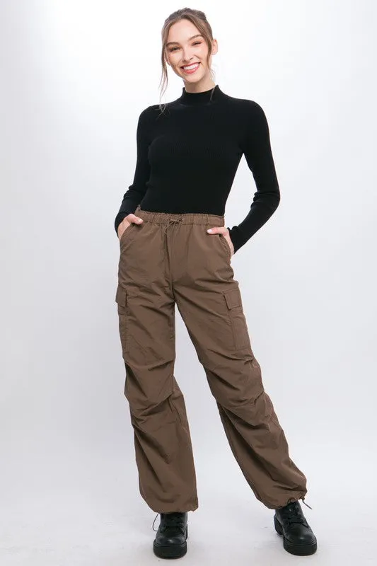 LOVE TREE Loose Fit Parachute Cargo Pants