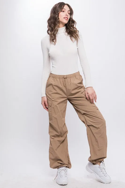 LOVE TREE Loose Fit Parachute Cargo Pants