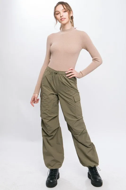 LOVE TREE Loose Fit Parachute Cargo Pants