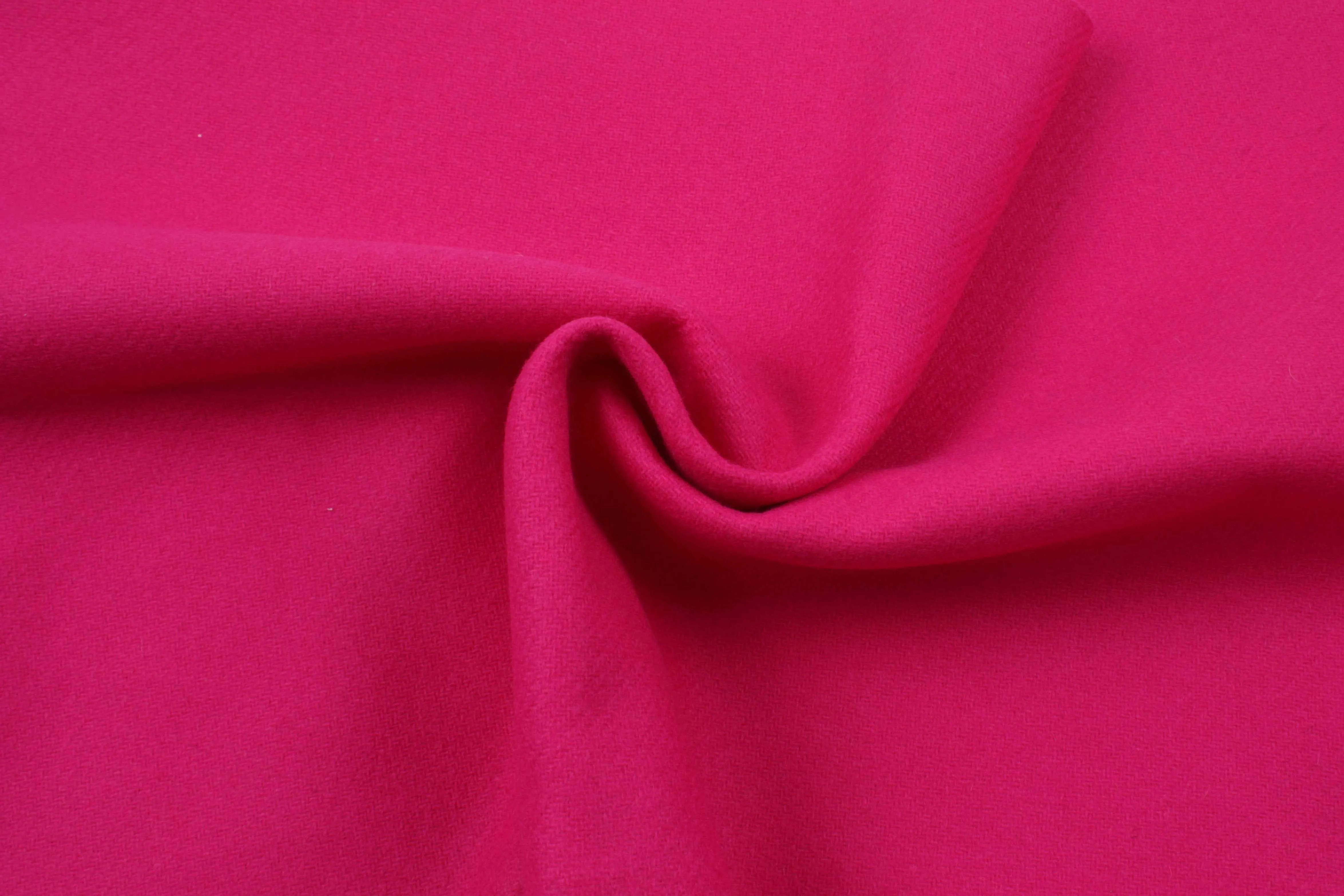 Luxury Brushed Wool Blend for Outwear - Fuchsia