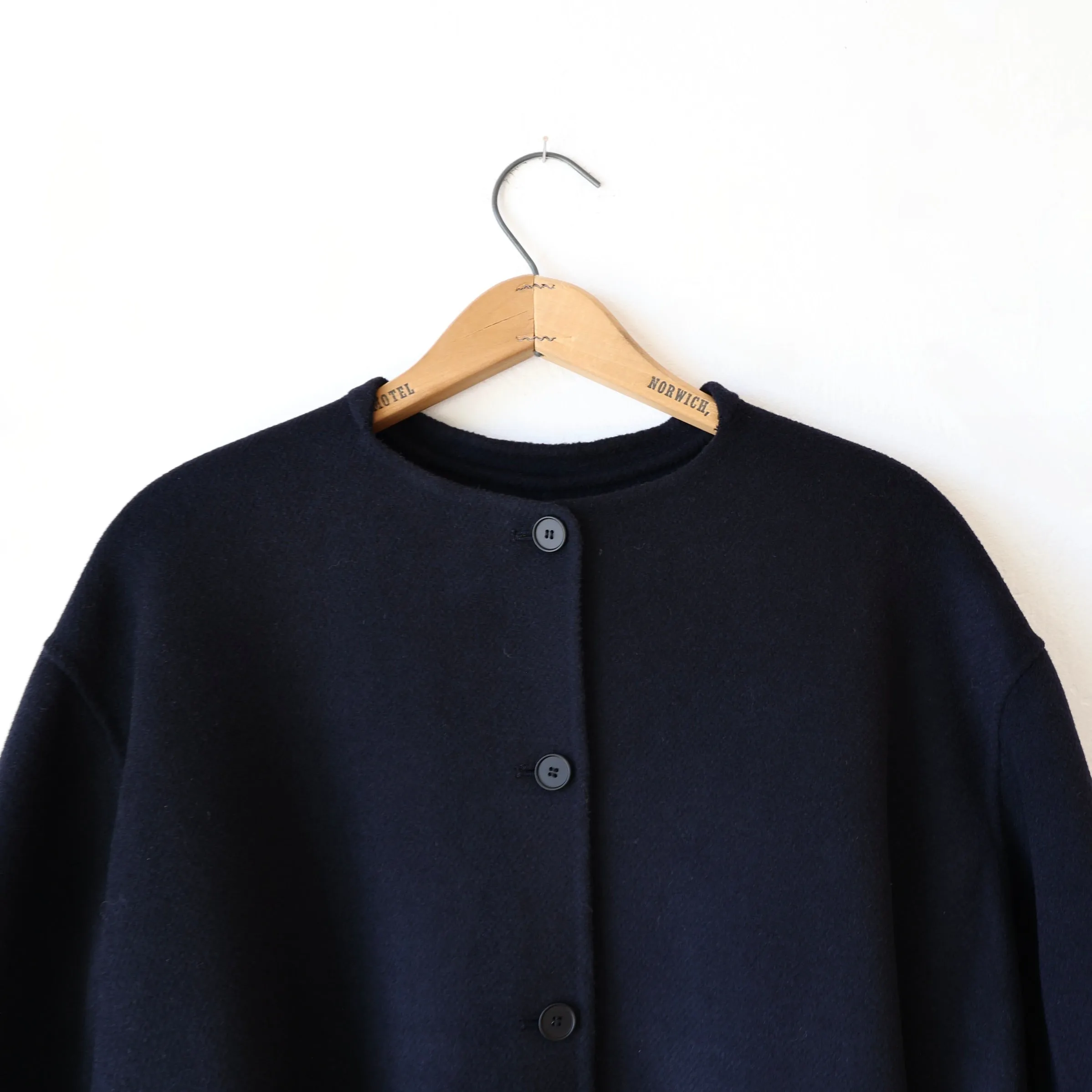 Manuelle Guibal Wool/Cashmere Coat - Navy