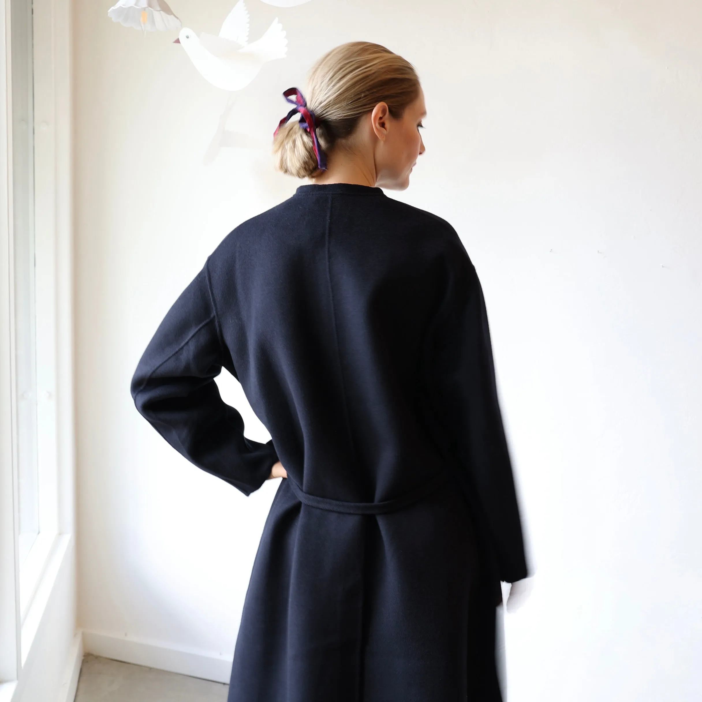 Manuelle Guibal Wool/Cashmere Coat - Navy