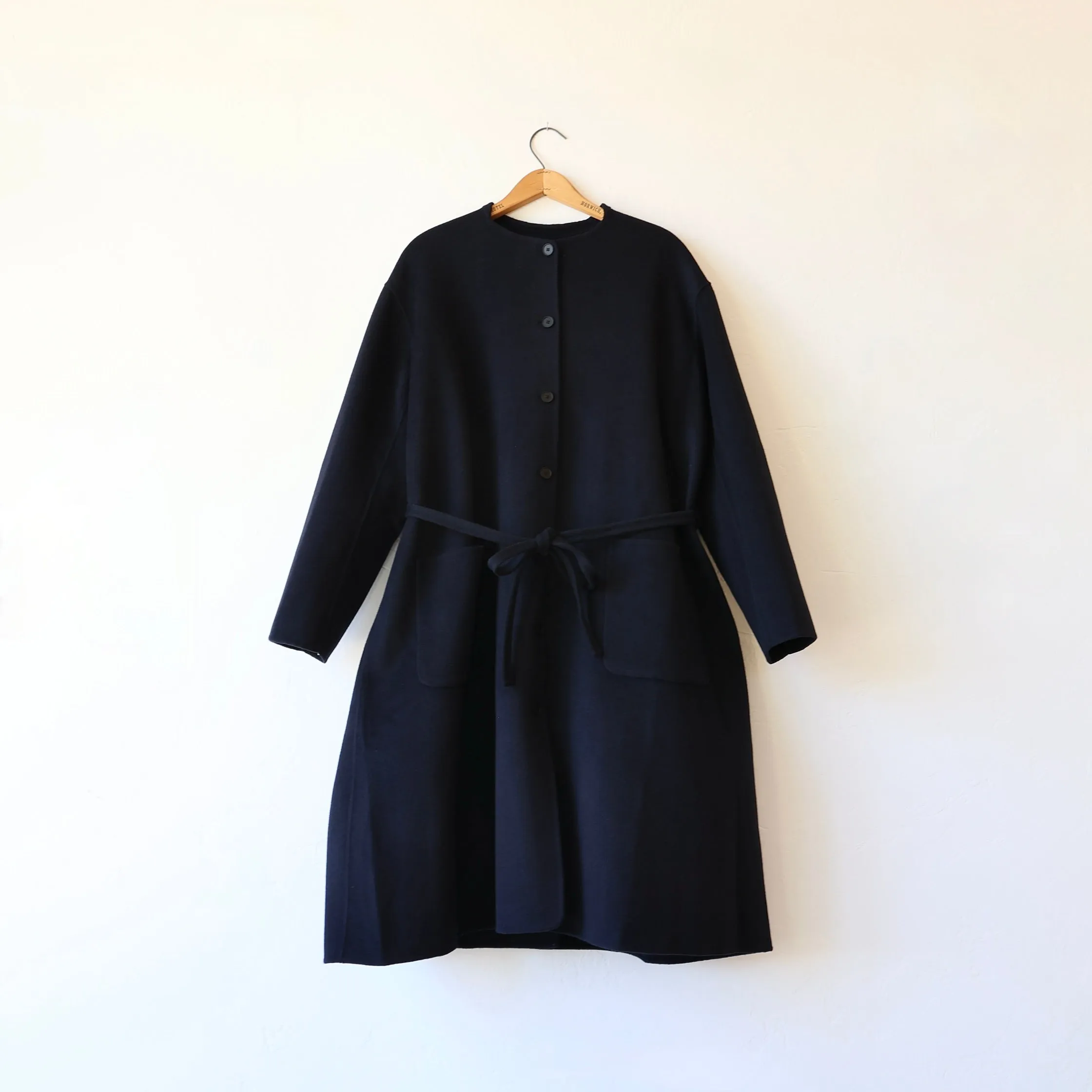 Manuelle Guibal Wool/Cashmere Coat - Navy