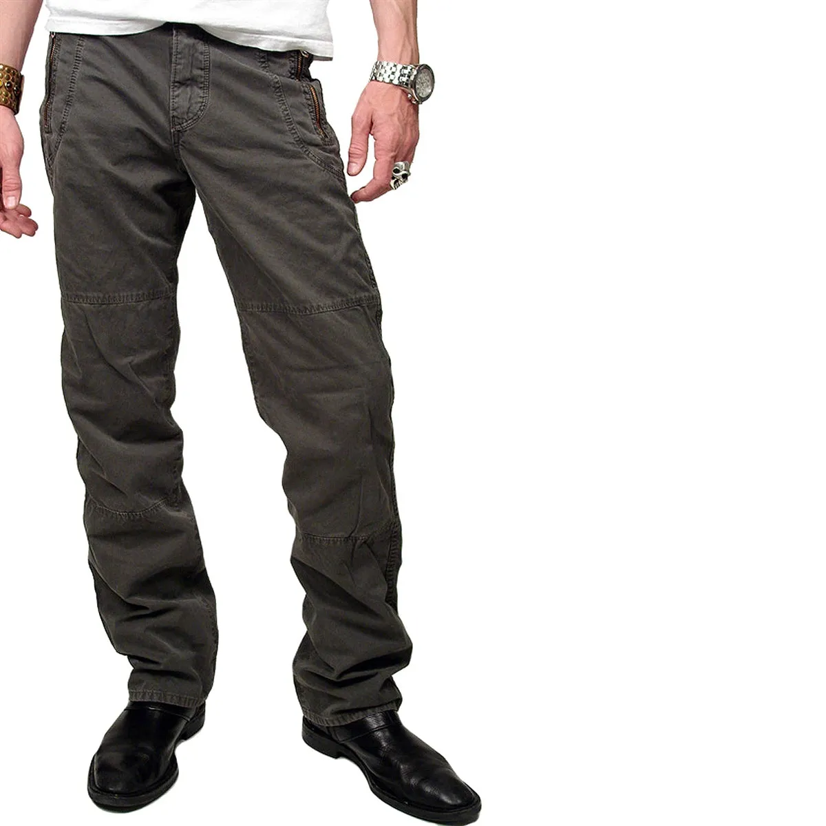 Men's RA-RE - "FRANCO" Cargo Pants in Dark Grey