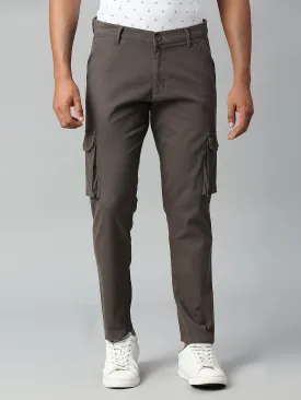 Men's Tapered Fit Cotton Cargo (Dark Grey)