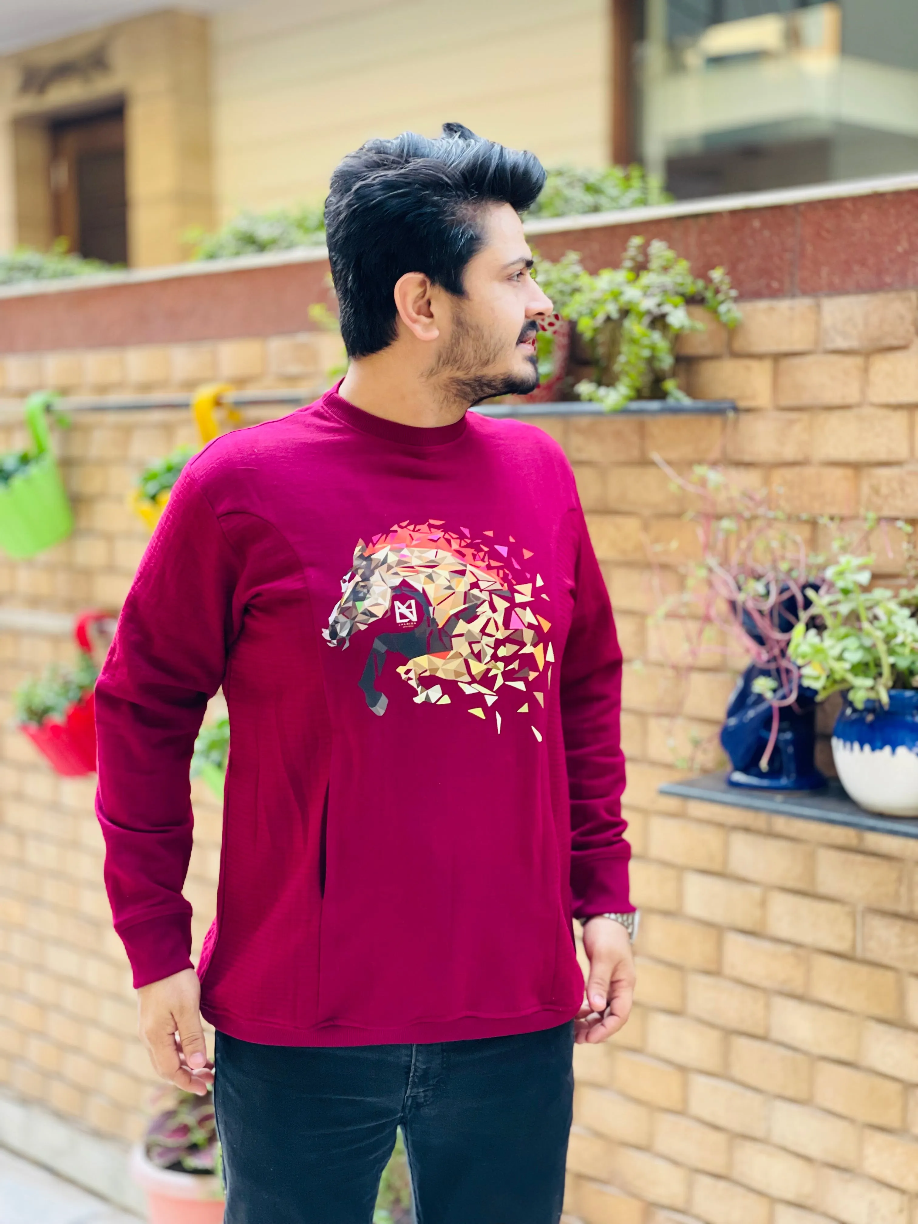 Menswear Wine Sweatshirt