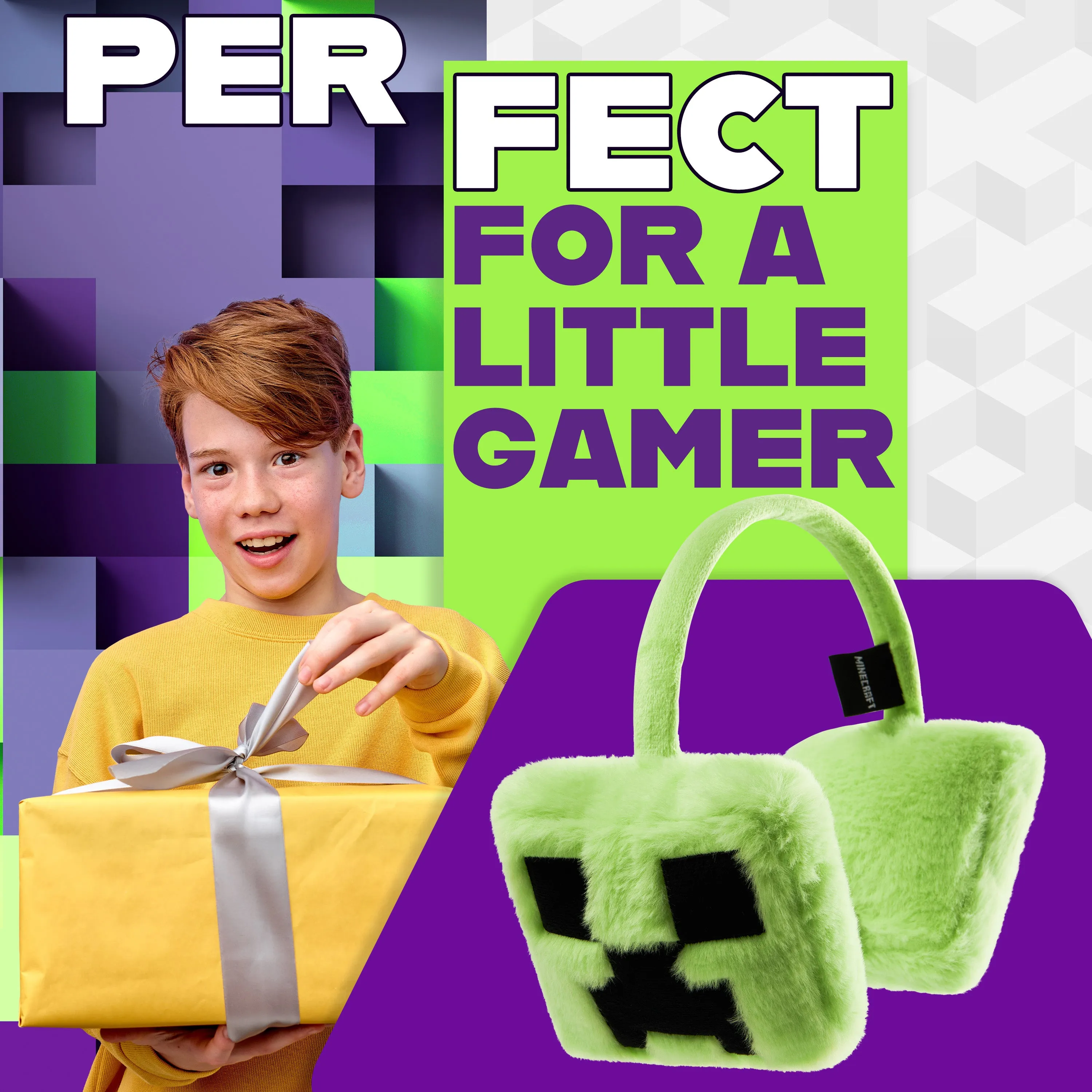 Minecraft Ear Muffs Kids - Creeper Winter Accessories