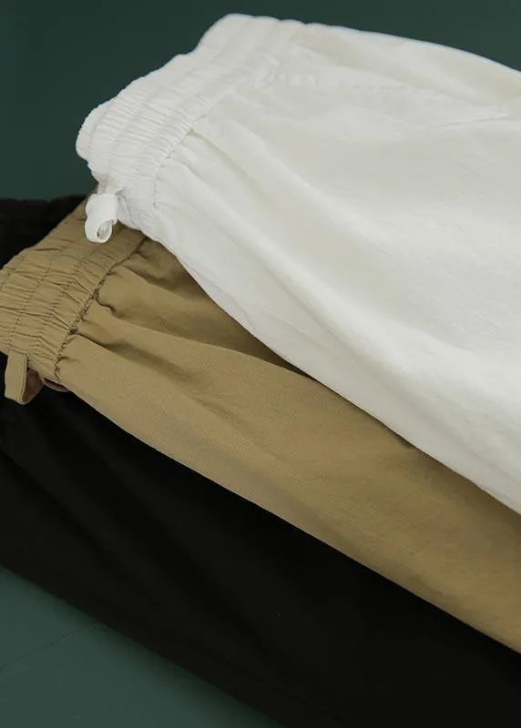 Organic Khaki High Waist Cargo  Pants Trousers Summer