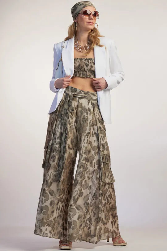 PAULA RYAN Safari Cheetah Print Culottes