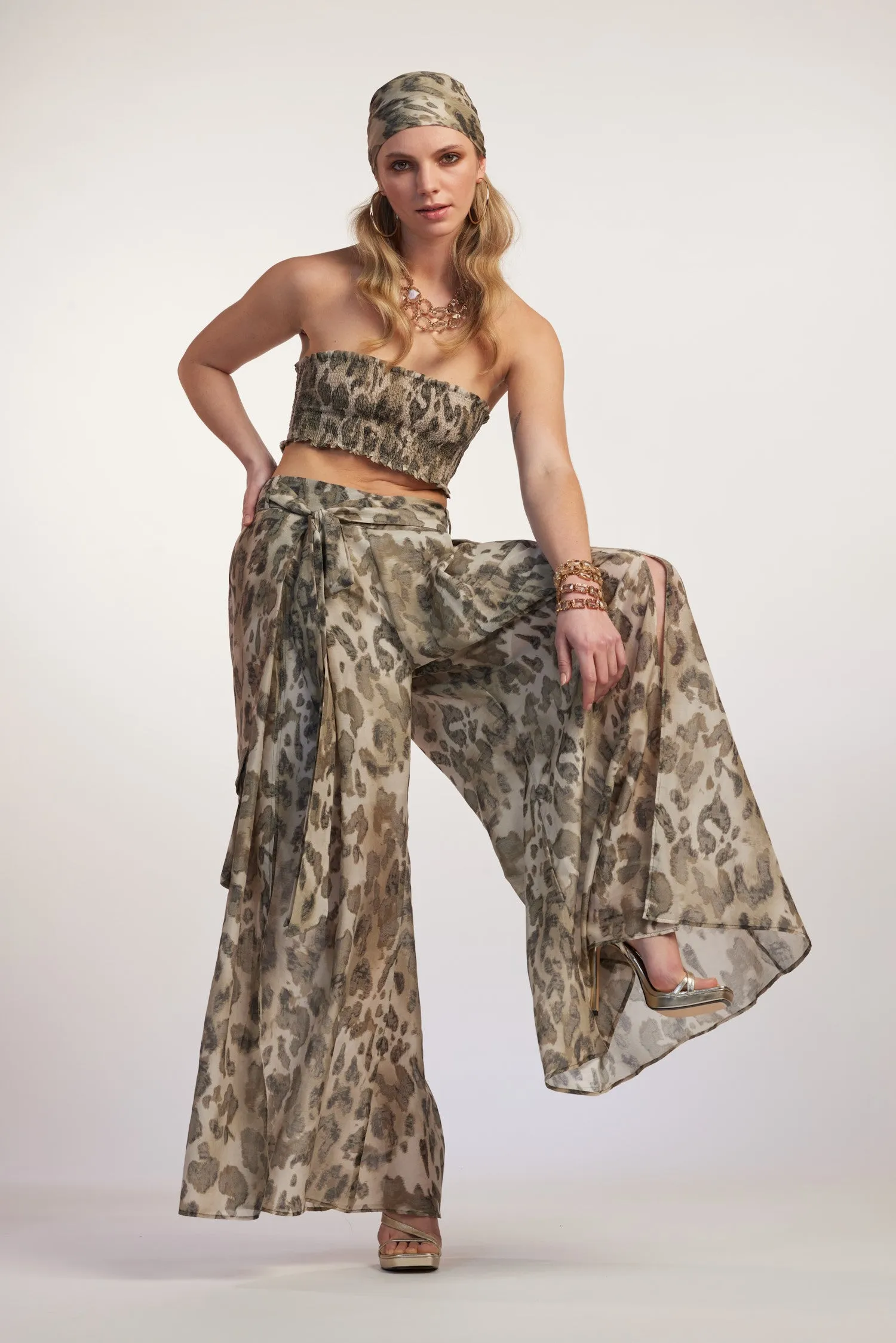 PAULA RYAN Safari Cheetah Print Culottes