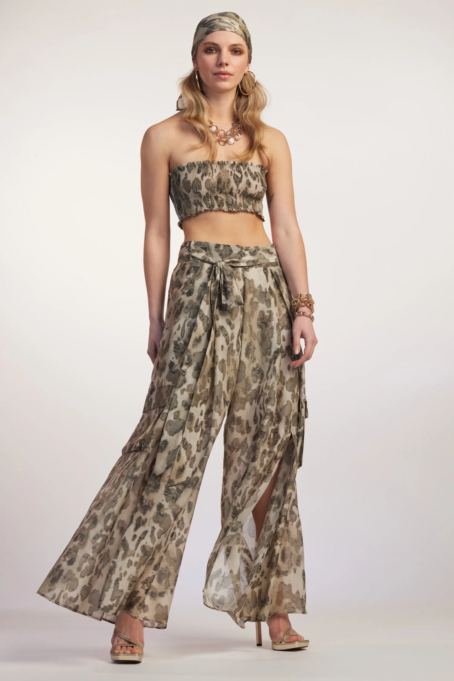 PAULA RYAN Safari Cheetah Print Culottes