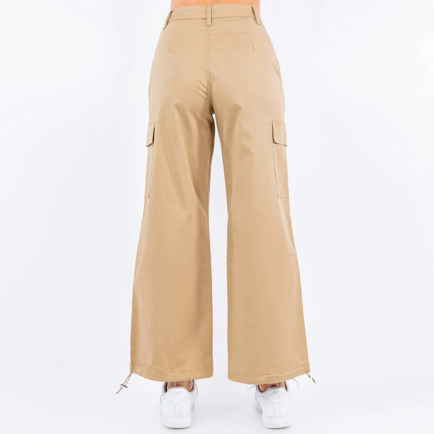 Plus Size High Waist Parachute Cargo Pants