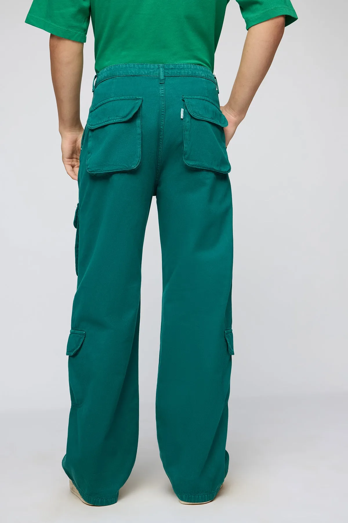 Rich Emerald Utility Men's Cargo Jeans