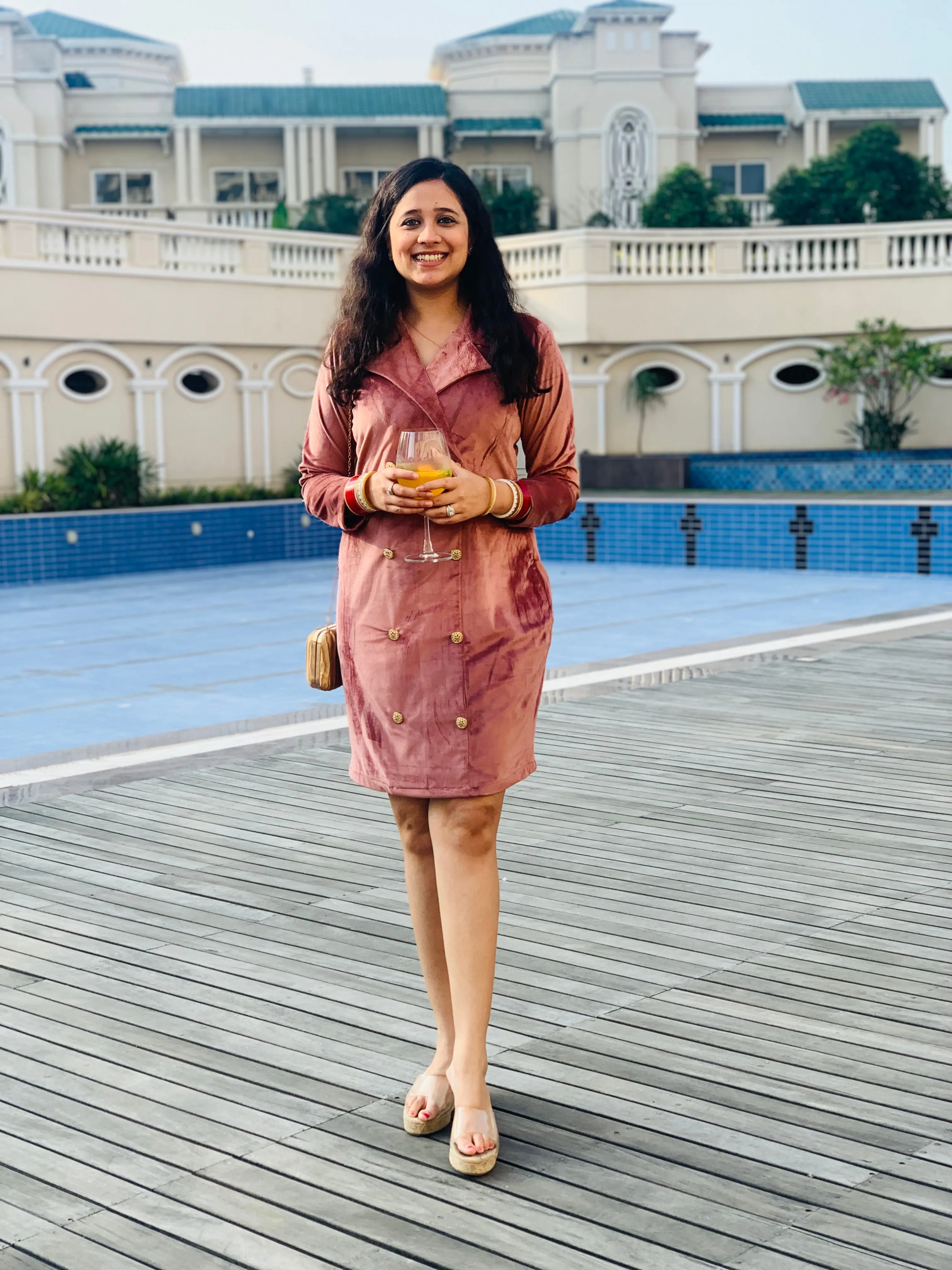 Rose Gold Coat Dress