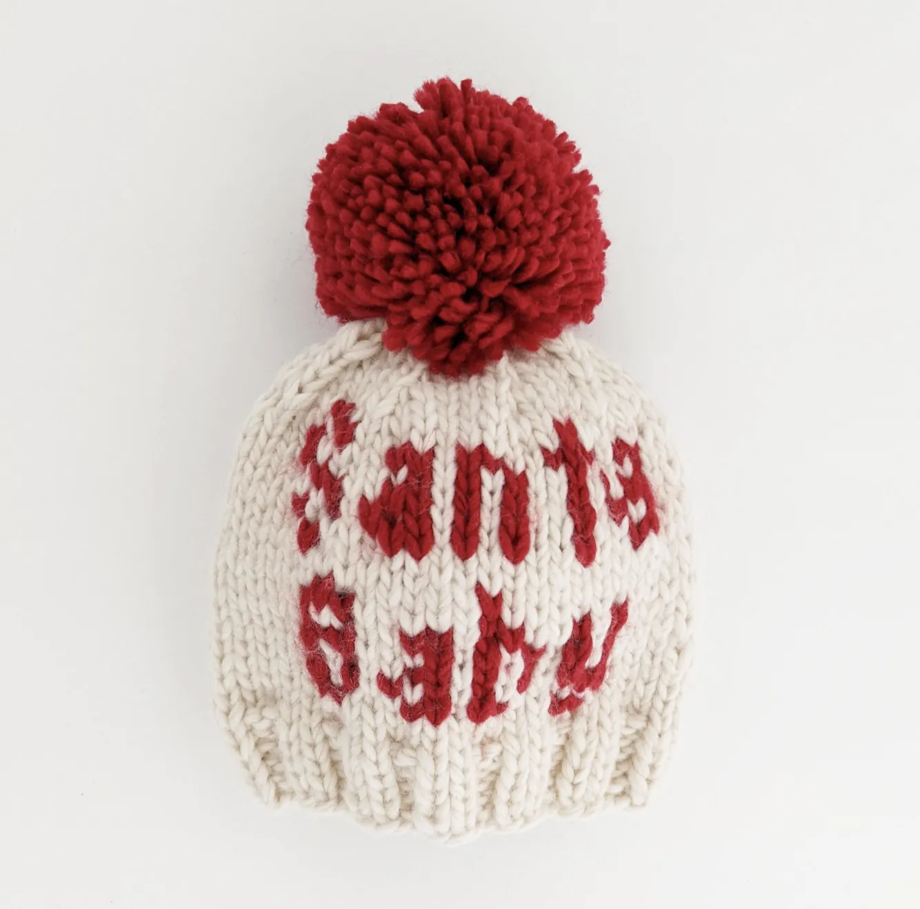 Santa Baby Hand Knit Beanie Hat Baby & Kids