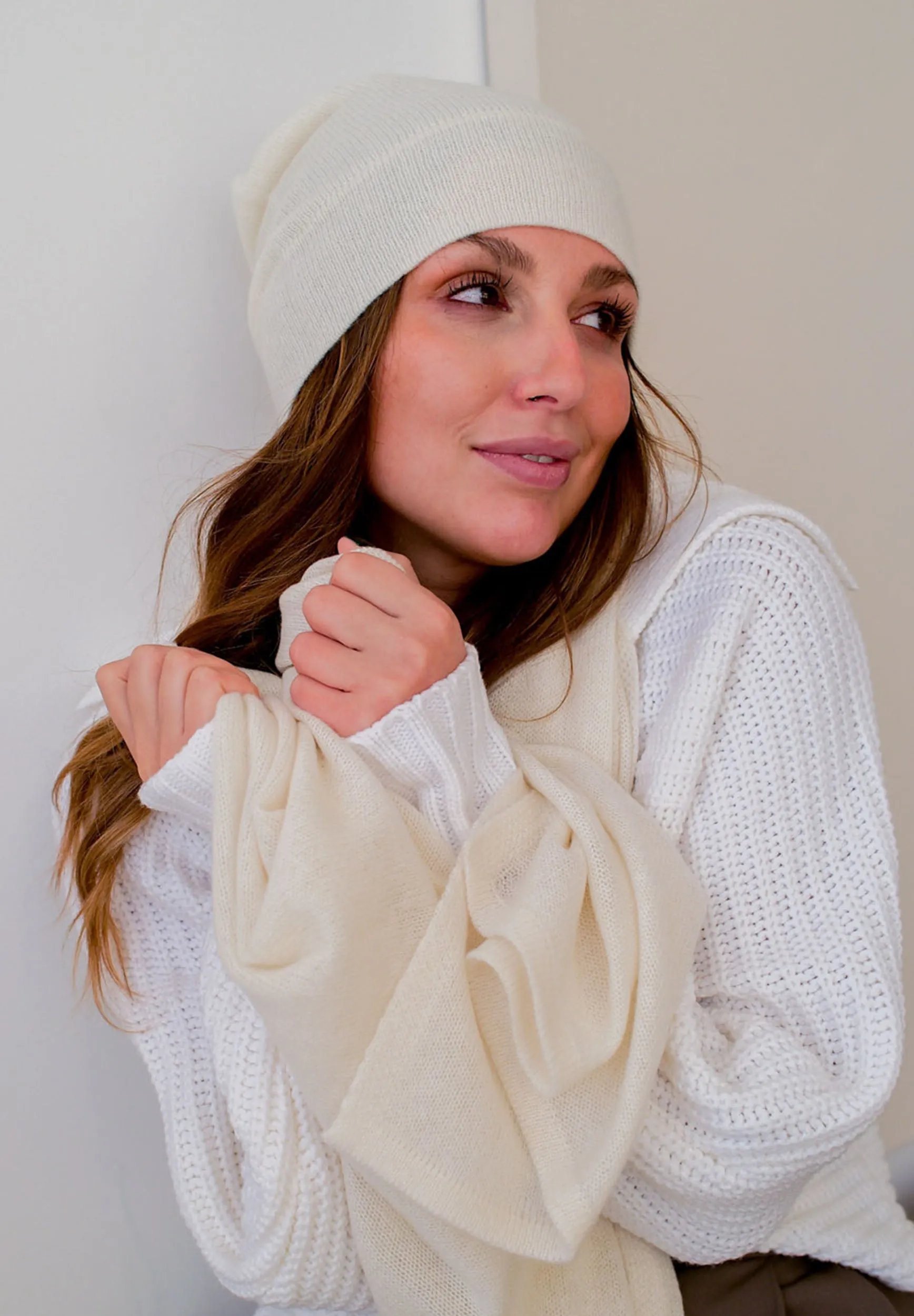 Signature Jersey Knit Cashmere Slouch Hat