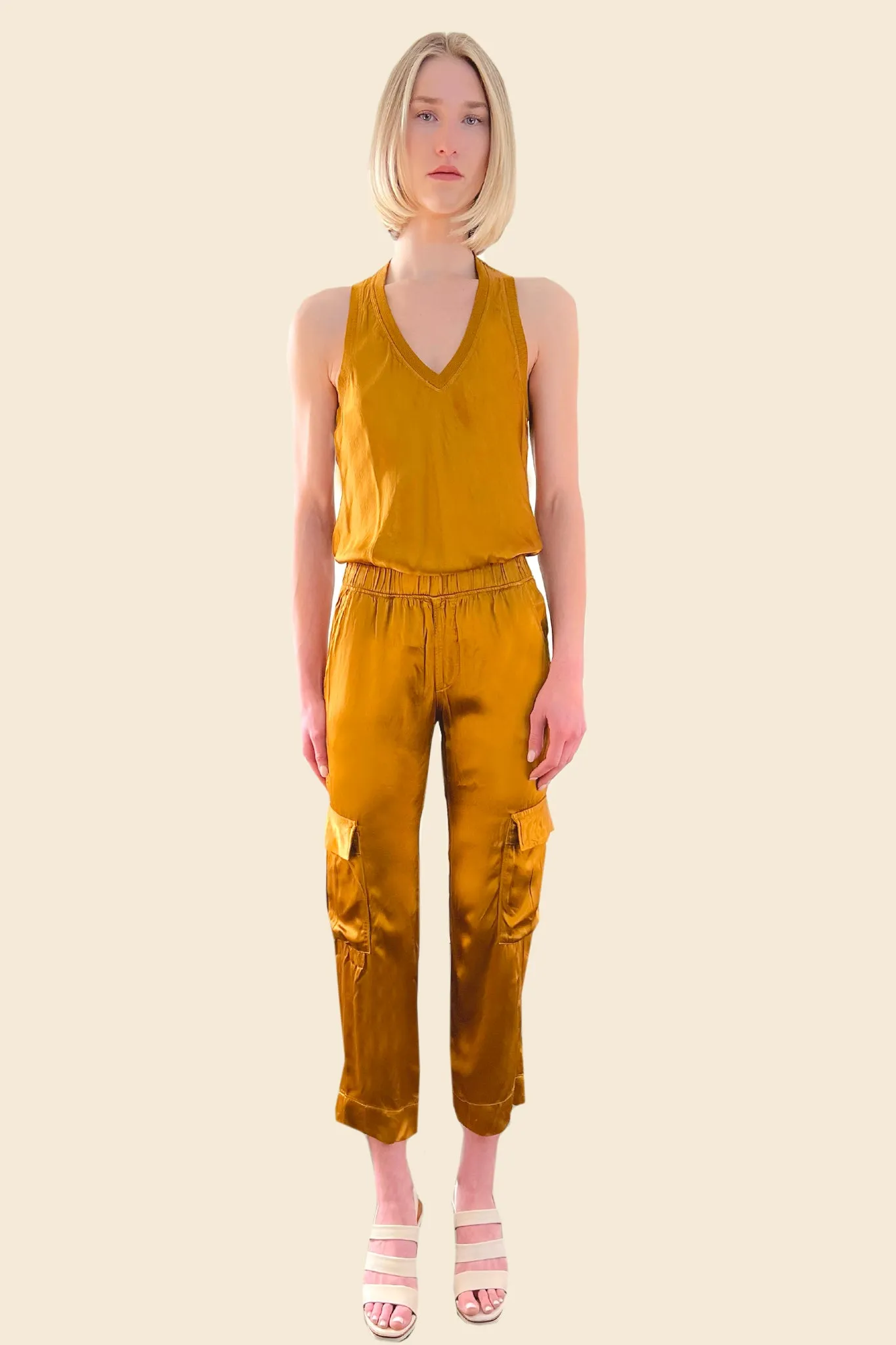 Silky Cargo Pant - Dijon