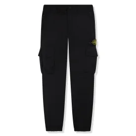 Stone Island 30919 Econyl Nylon Metal Black Cargo Pants