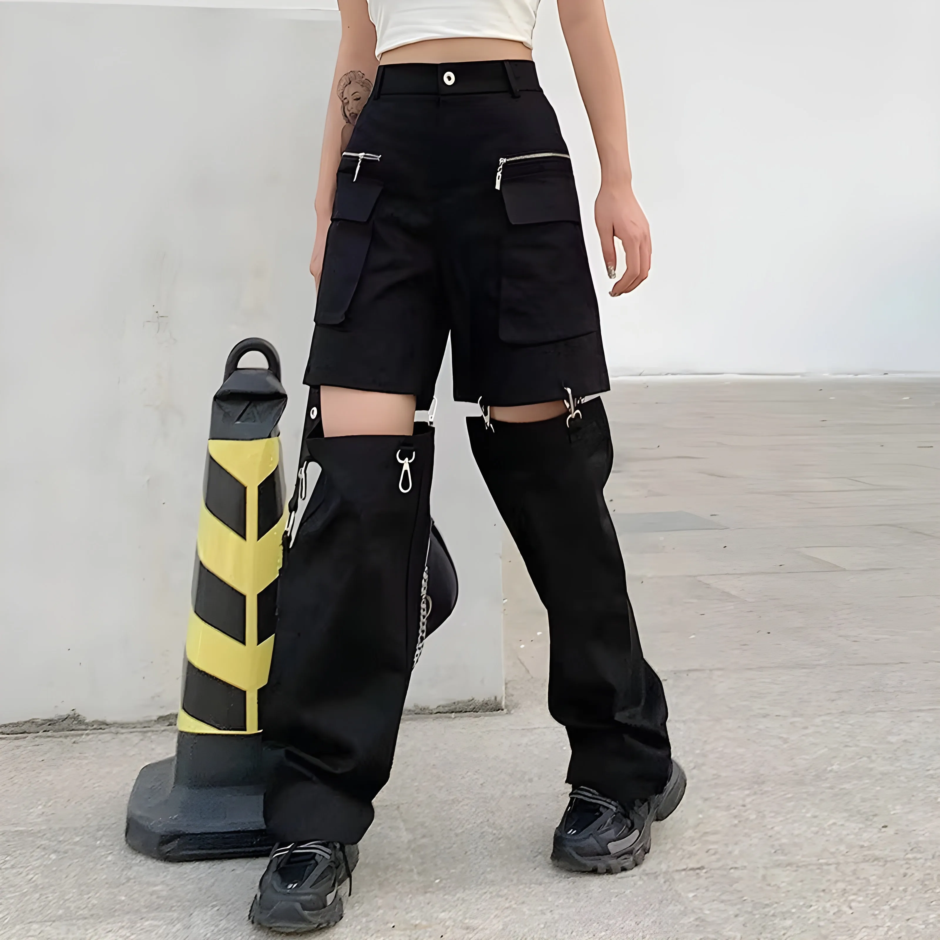 Techwear Convertible Cargo Pants Women