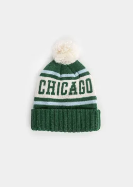 Toddler Mad Hatter Chicago Pom Beanie - Emerald