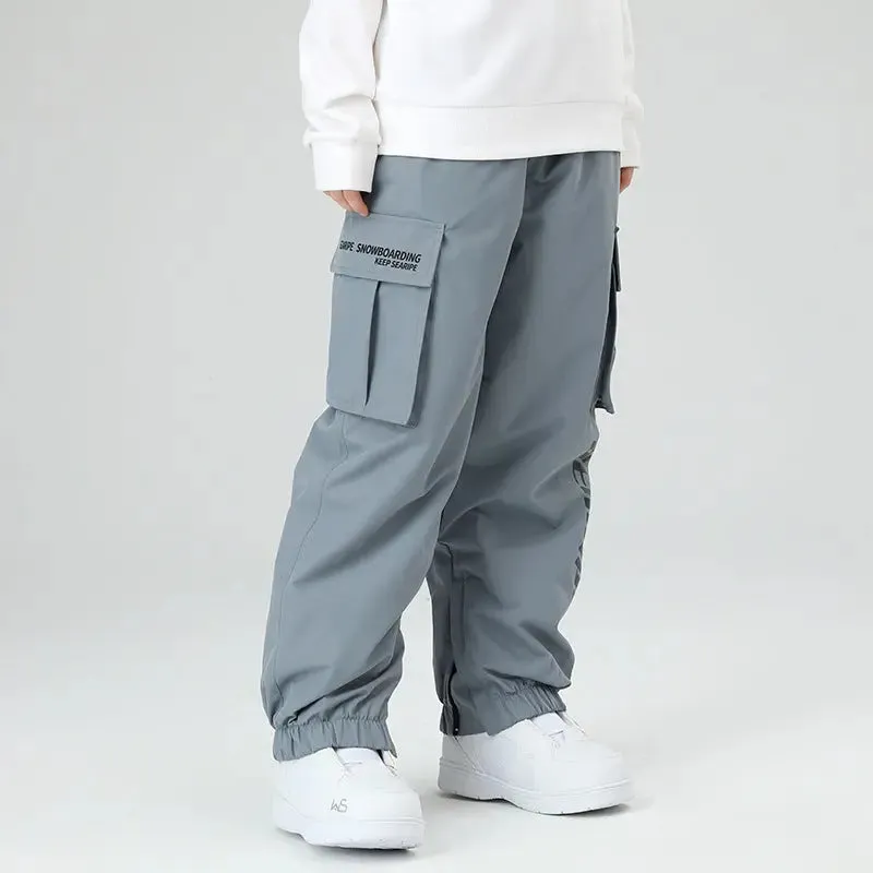 Unisex Outdoor Cargo Snowboard Pants Snow Cargo Jogger Pants