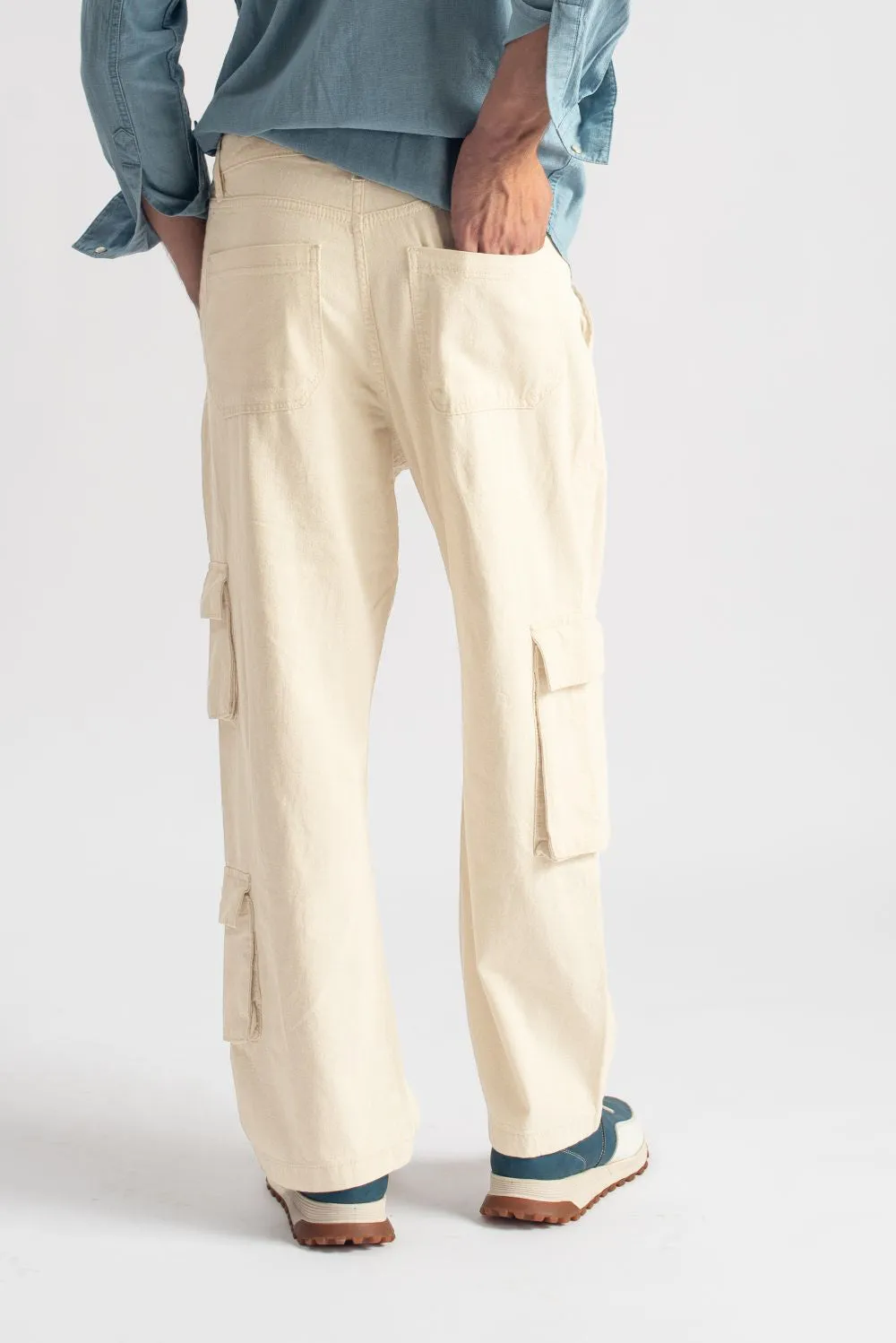 Utility Cargo Pants-3 pocket-Ivory