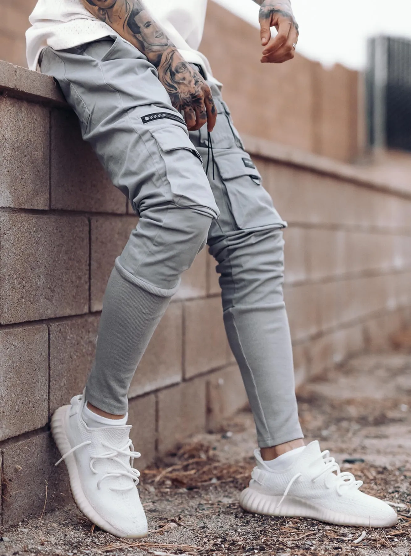 Utility Cargo Pants V7 in Grey