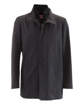 VASSI 3/4 Coat Loro Piana Storm System™ with Removable Nutria Lining - Navy