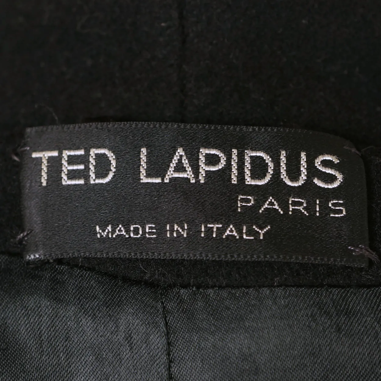 Vintage 1980s Ted Lapidus Paris Coat Cashmere Blend Made in Italy Ladies Size L