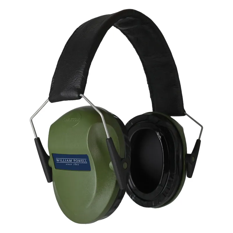 William Powell Slim Passive Folding Ear Defenders - Green