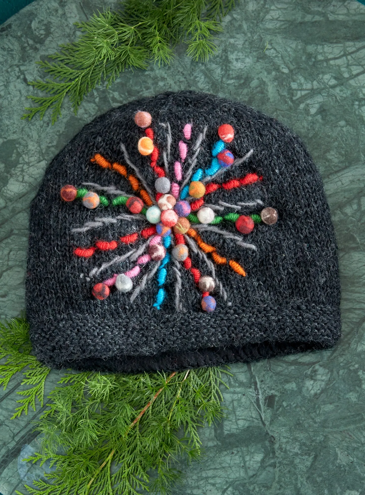 Winter Fireworks Hand-Knit Hat