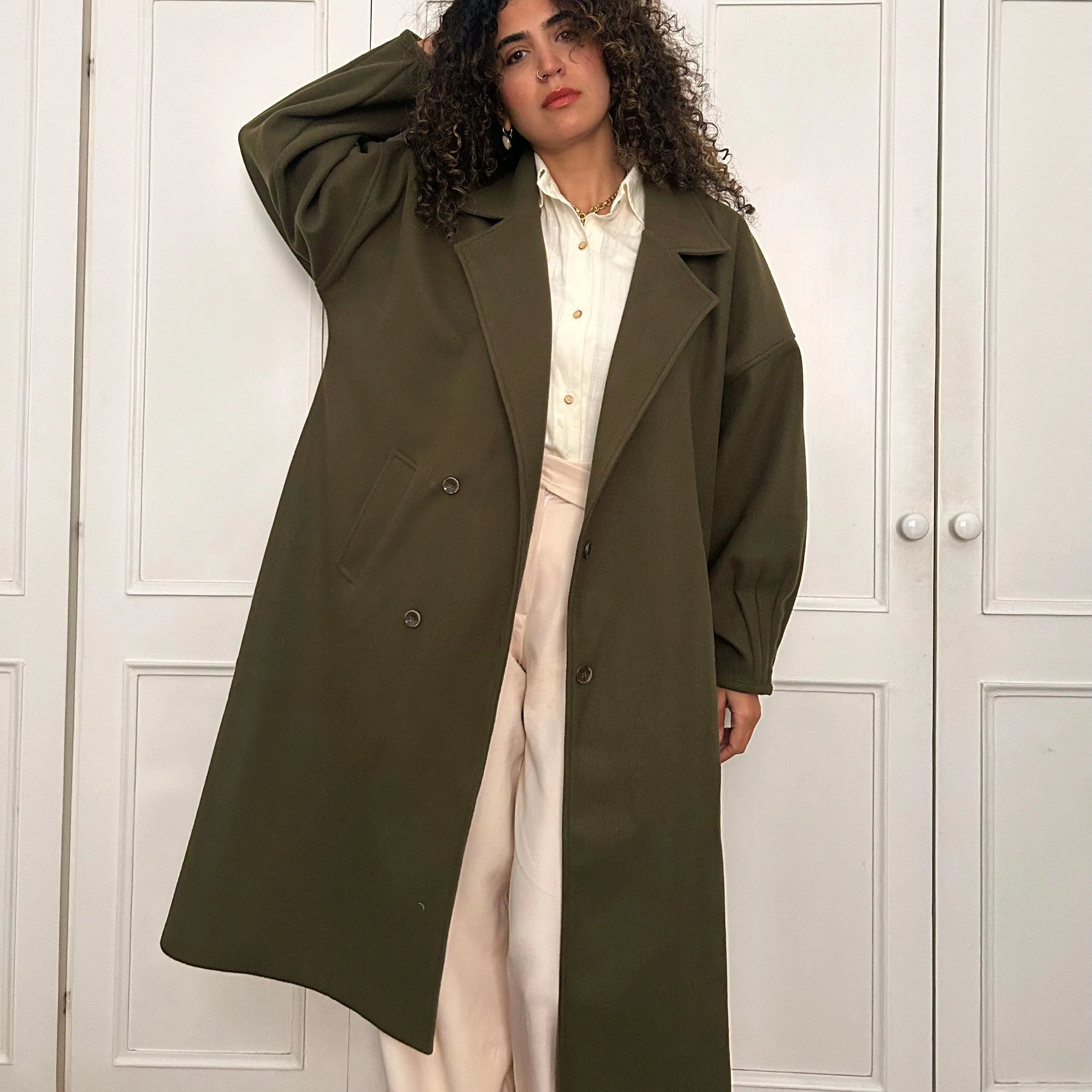 Wool Puffed Trench Coat