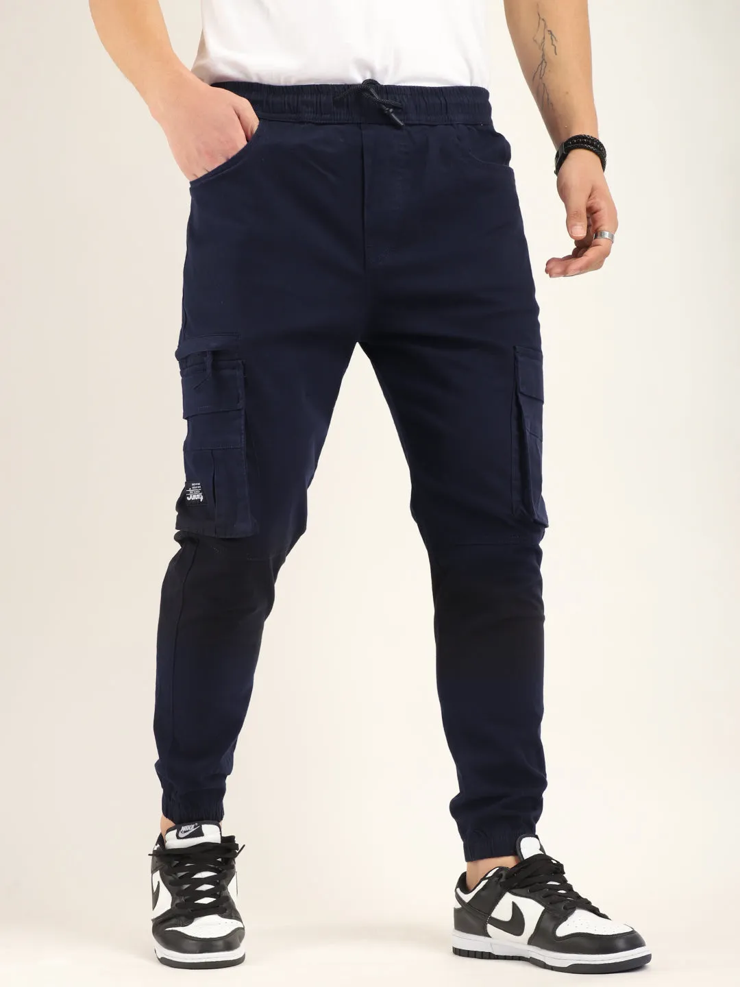 Yorkshire Yonder Navy Cotton Twill Cargo